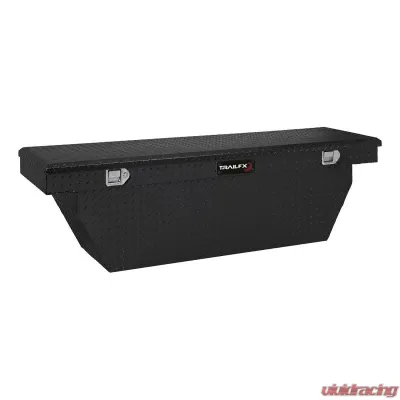 TrailFX Crsovr Deep Sgl Lid Pwdr Ctd Black 16 Gauge Alum 69x19.25x19.5 Cap W/Tray - 111702